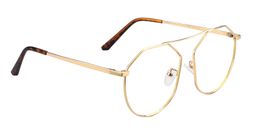 Zoe Geometric Gold Glasses5