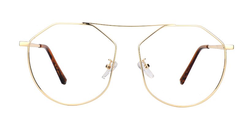 Zoe Geometric Gold Glasses | ZEELOOL Canada0