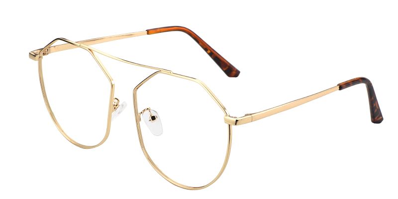 Zoe Geometric Gold Glasses | ZEELOOL Canada2