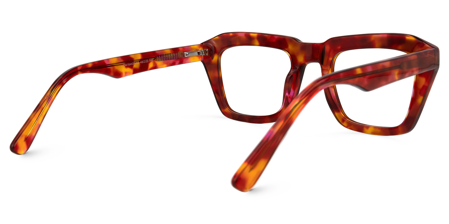 Aquino Square Red-Tortoise Glasses | ZEELOOL Canada3