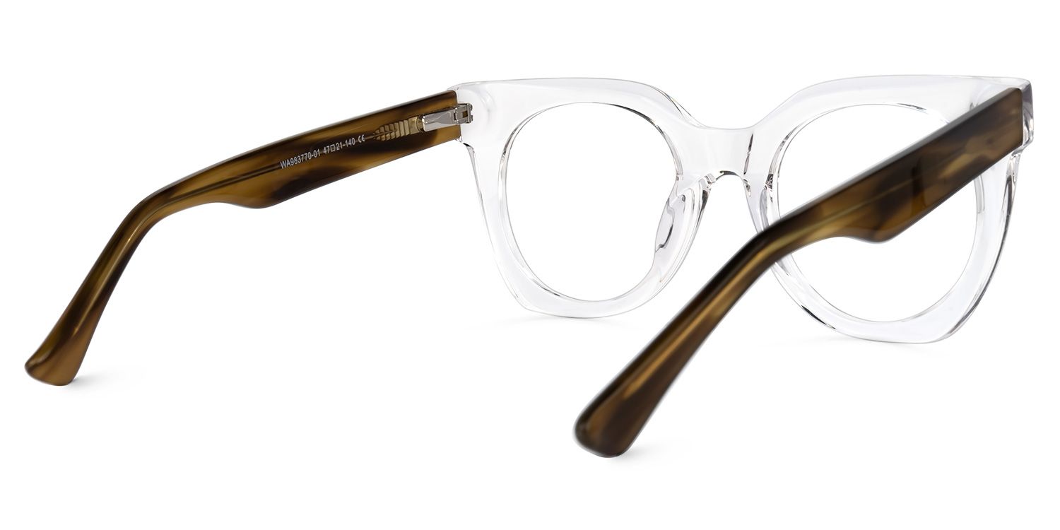 Leafy Square Clear Glasses | ZEELOOL Canada3