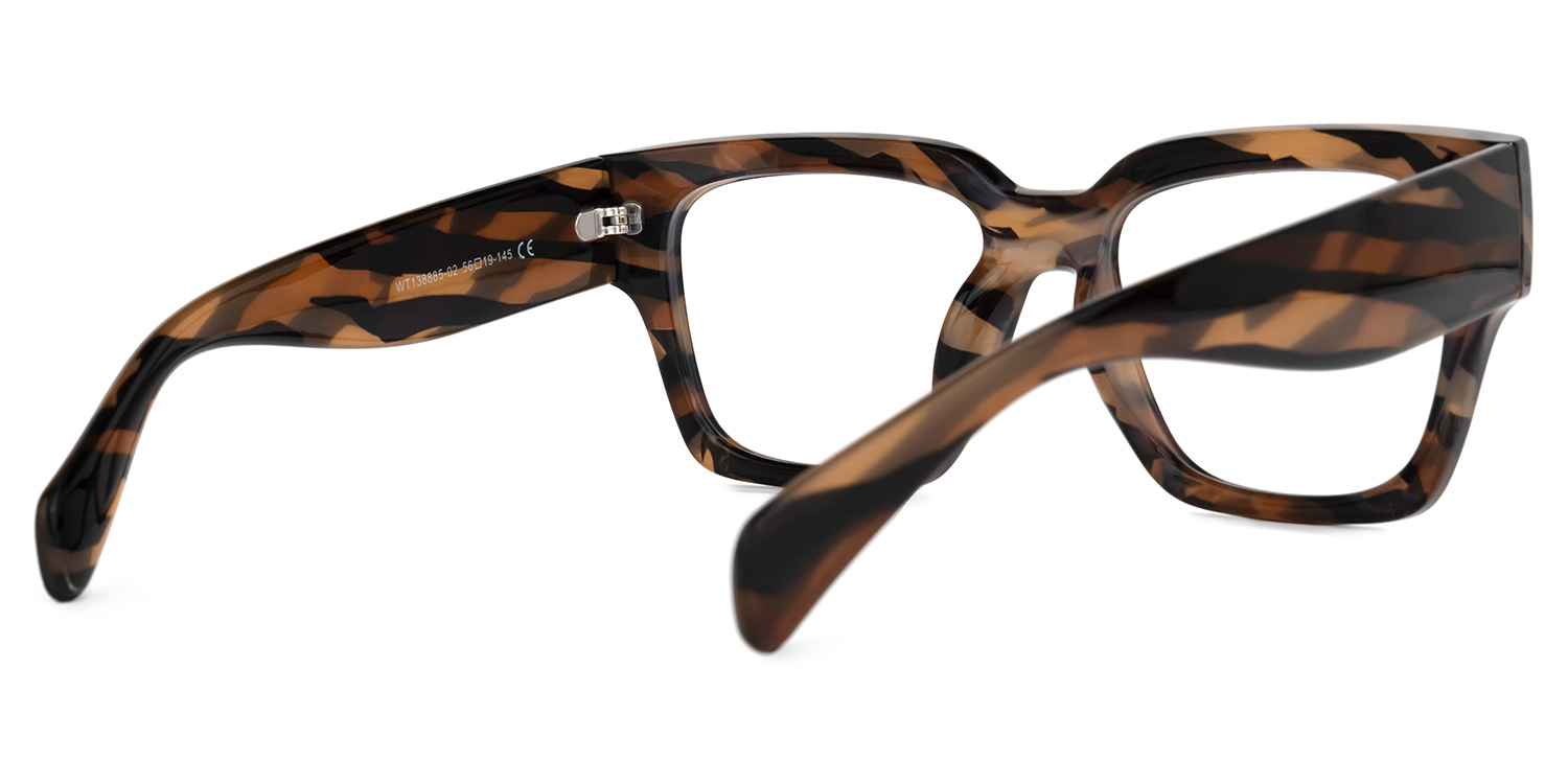 Phoebus Square Brown-Camouflage Glasses | ZEELOOL Canada3