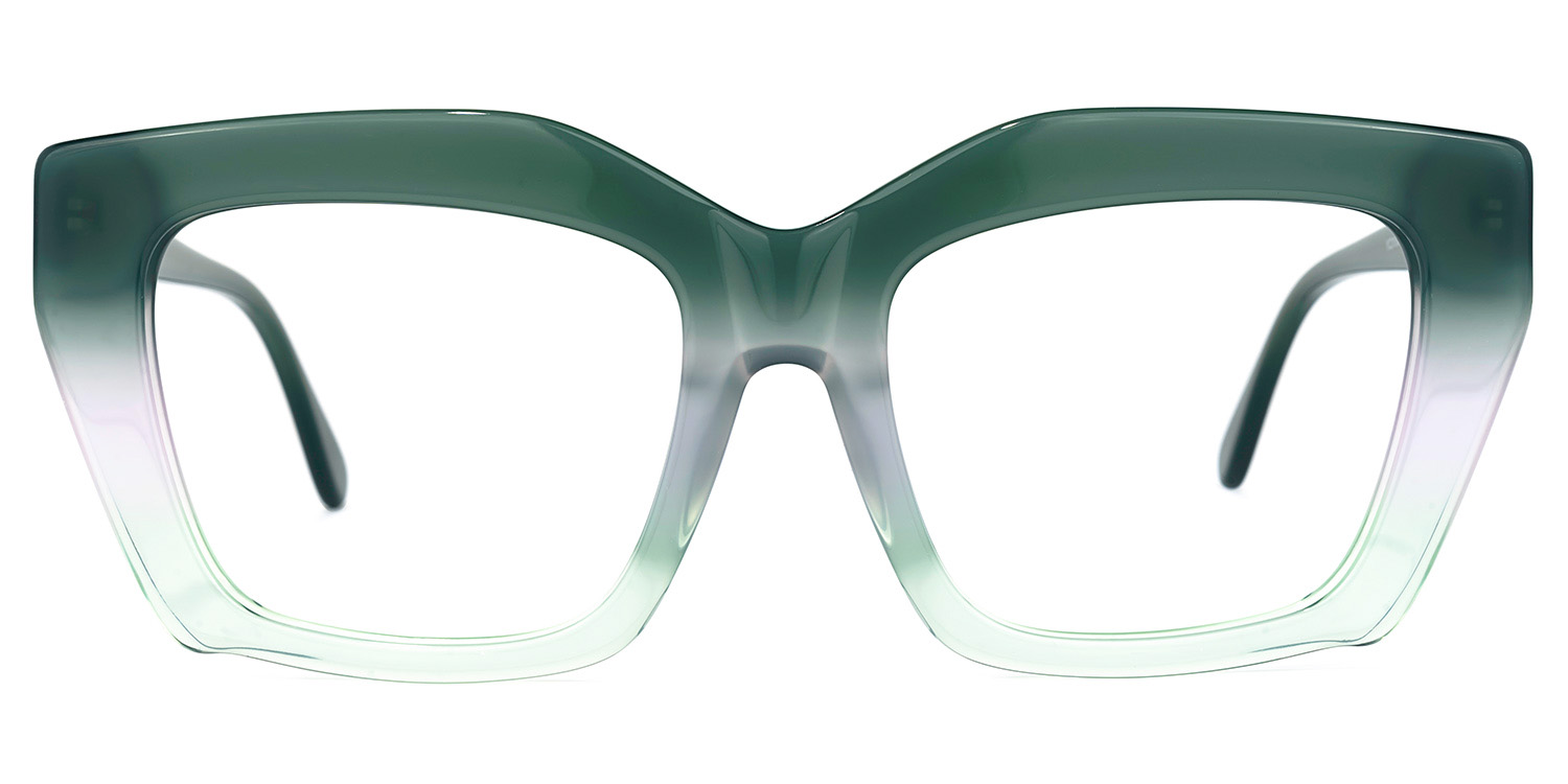 Petra Rectangle Green Glasses | ZEELOOL Canada0