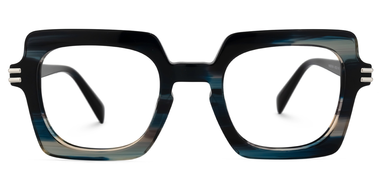 Nogueda Square Blue Glasses0
