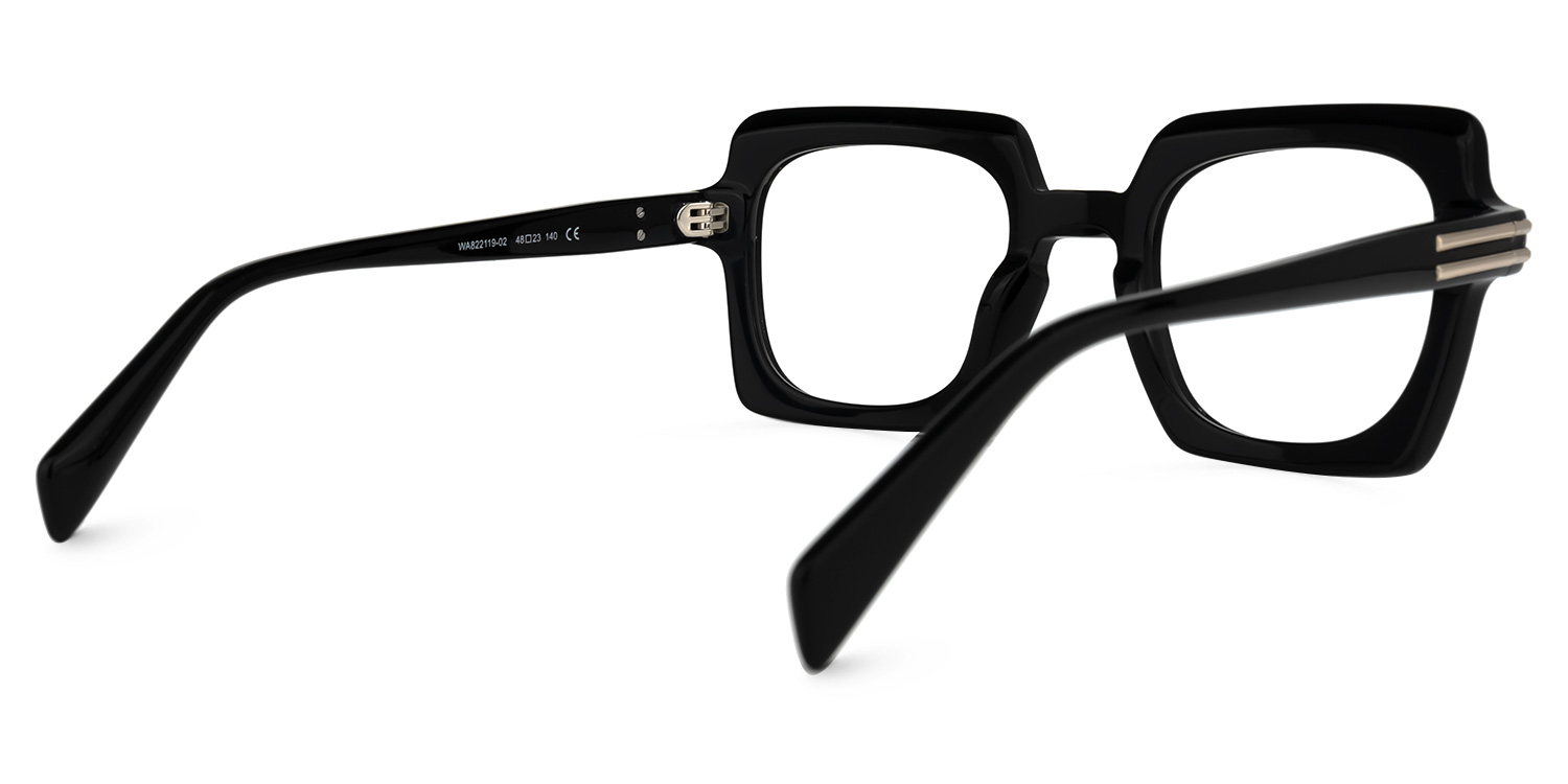 Nogueda Square Black Glasses | ZEELOOL Canada3