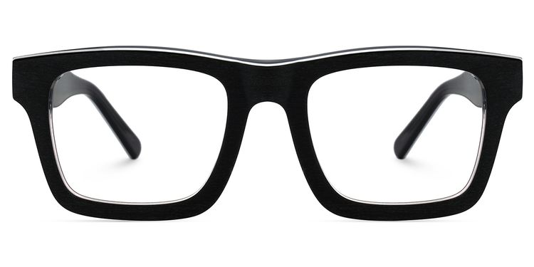 Riley Rectangle Dark-Gray Glasses