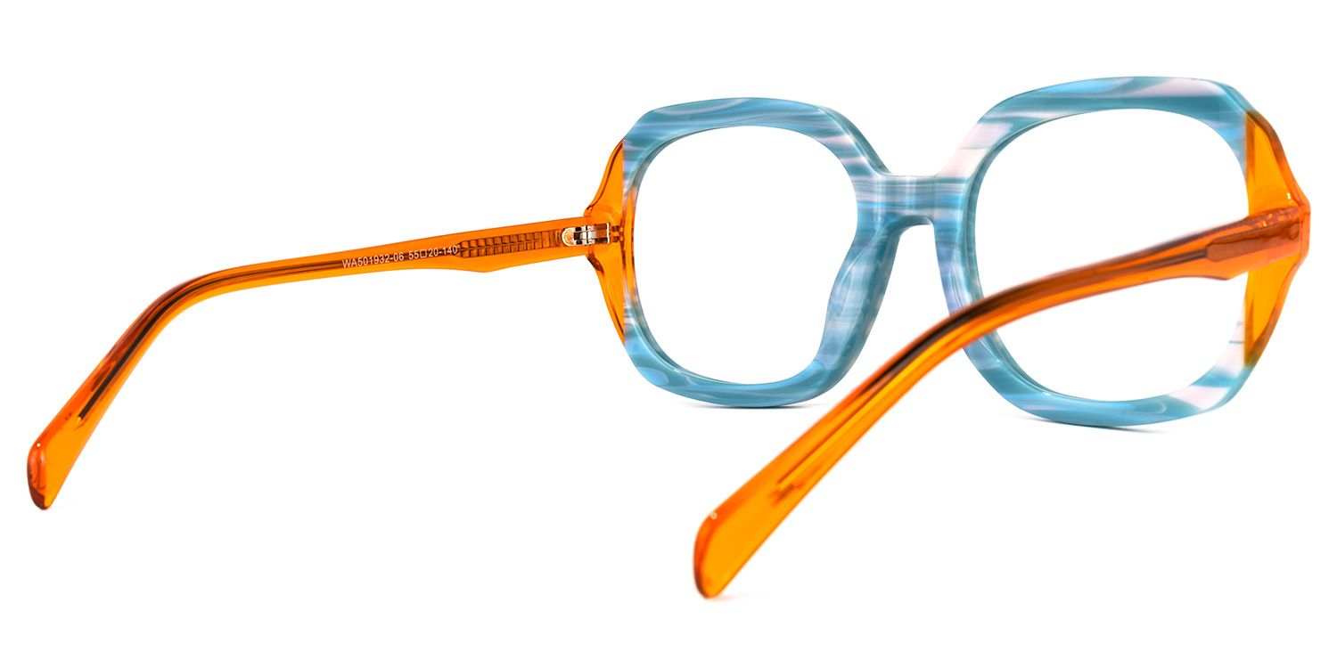 Raquell Square Blue Glasses | ZEELOOL Canada3