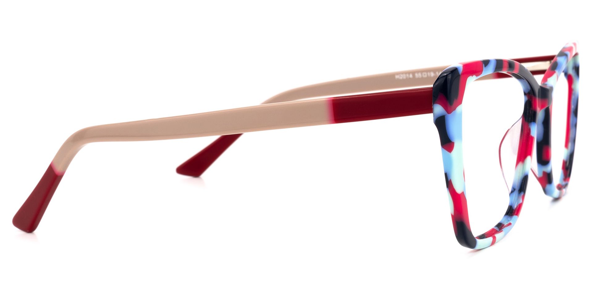 Fountain Cateye Black-Red Glasses | ZEELOOL Canada2