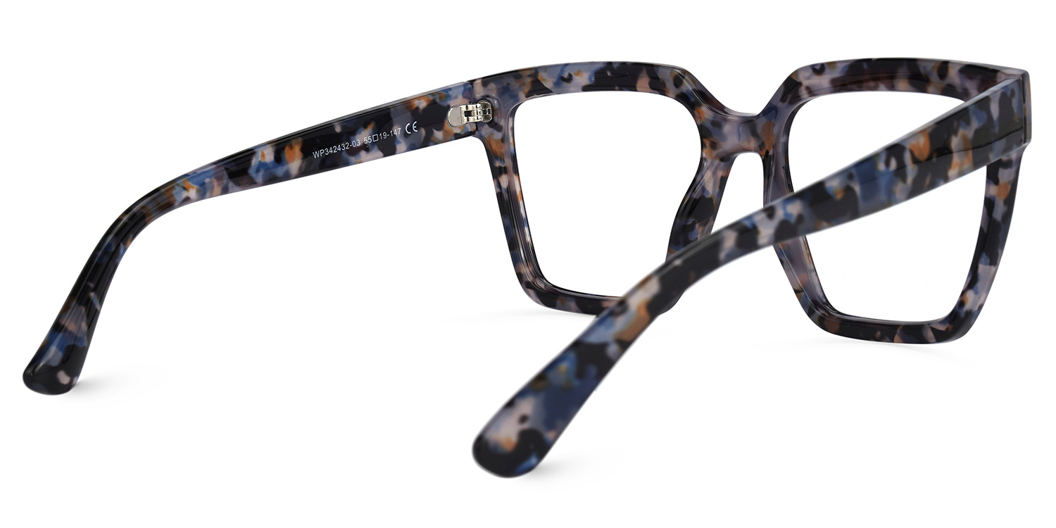 Coleman Square Blue-Floral Glasses | ZEELOOL Canada3