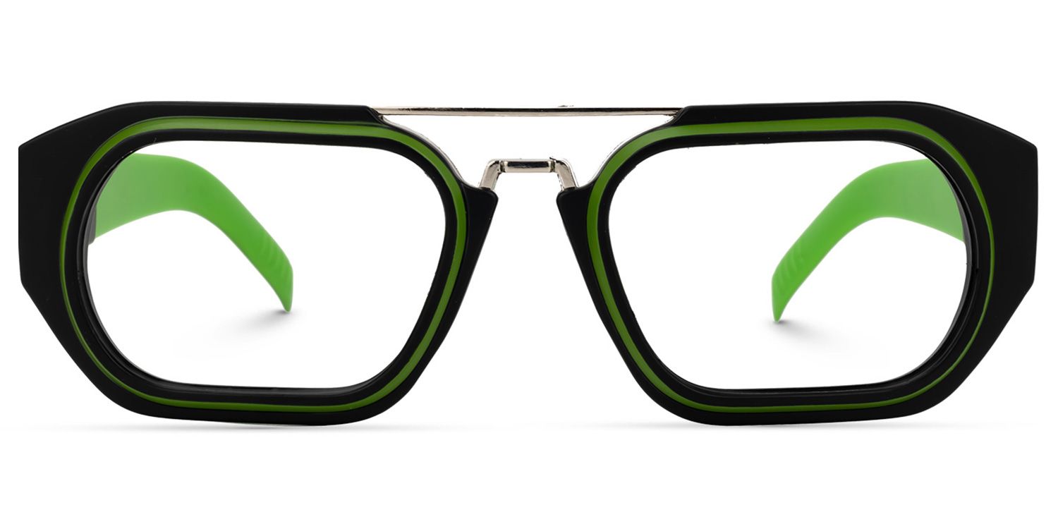 Ineabell Geometric Green Glasses | ZEELOOL Canada0
