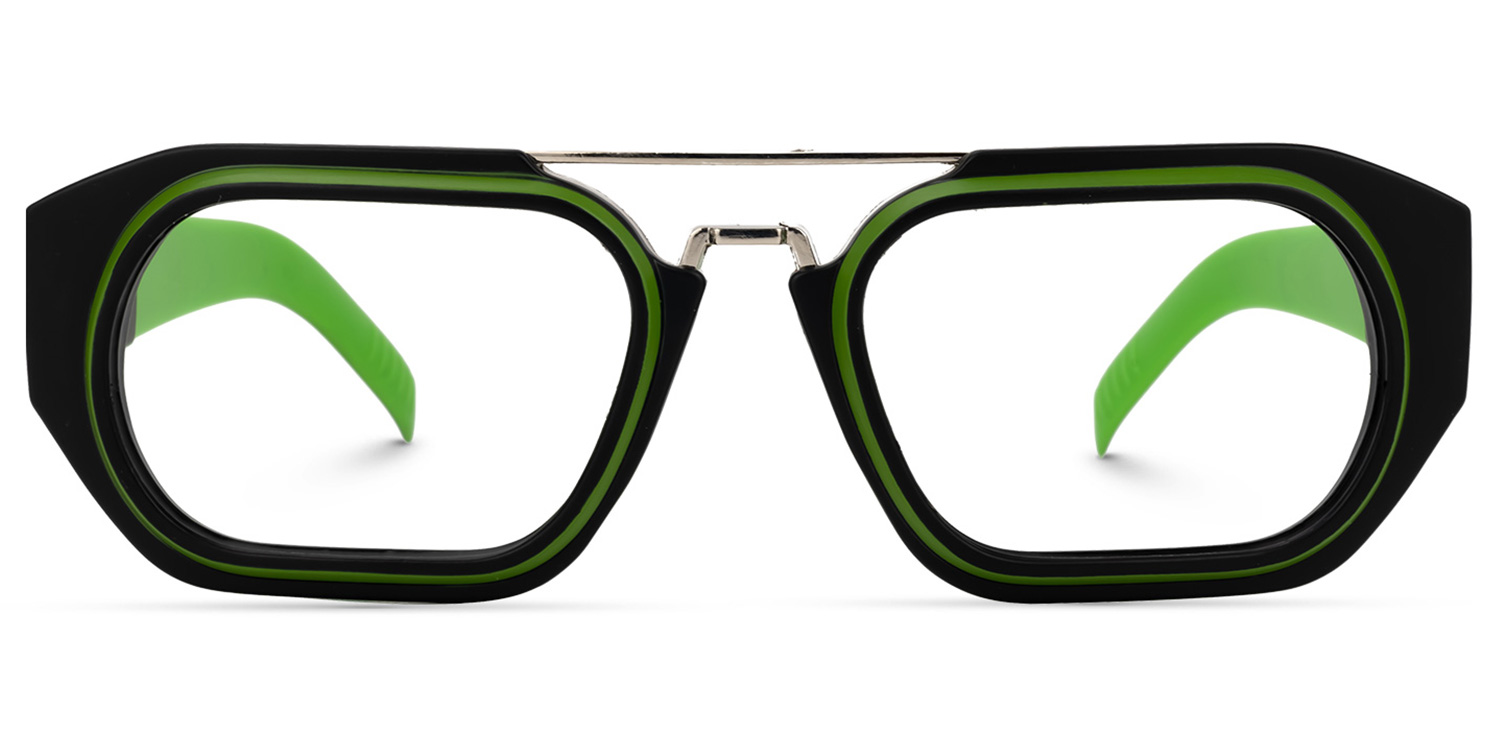 Ineabell Geometric Green Glasses | ZEELOOL Canada0