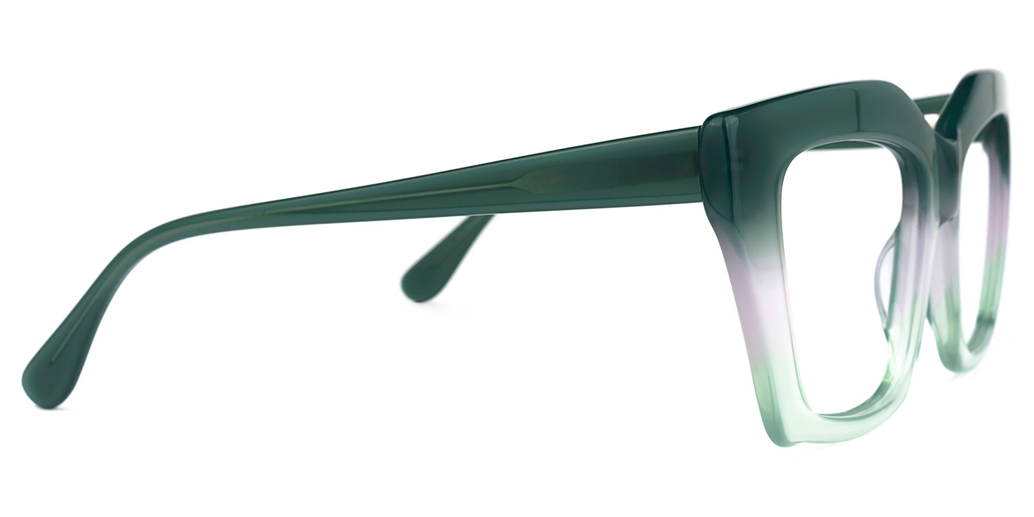 Petra Rectangle Green Glasses | ZEELOOL Canada2