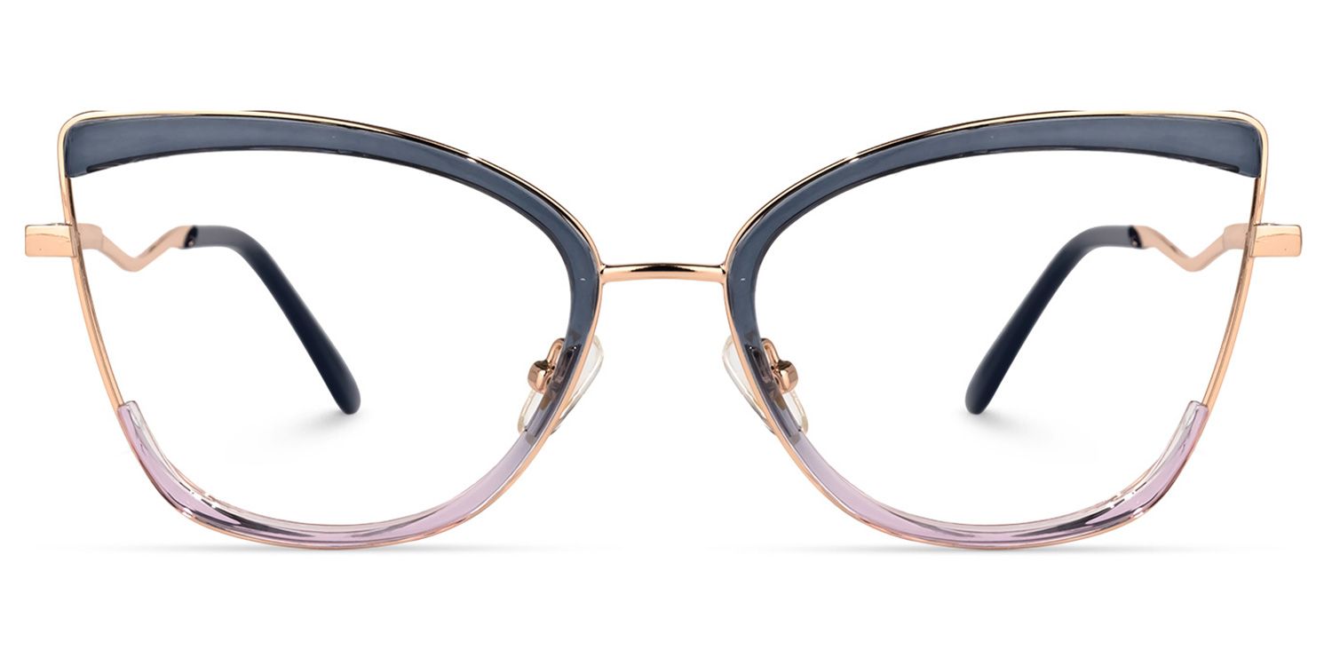 Benika Cateye Blue-Purple Glasses | ZEELOOL Canada0