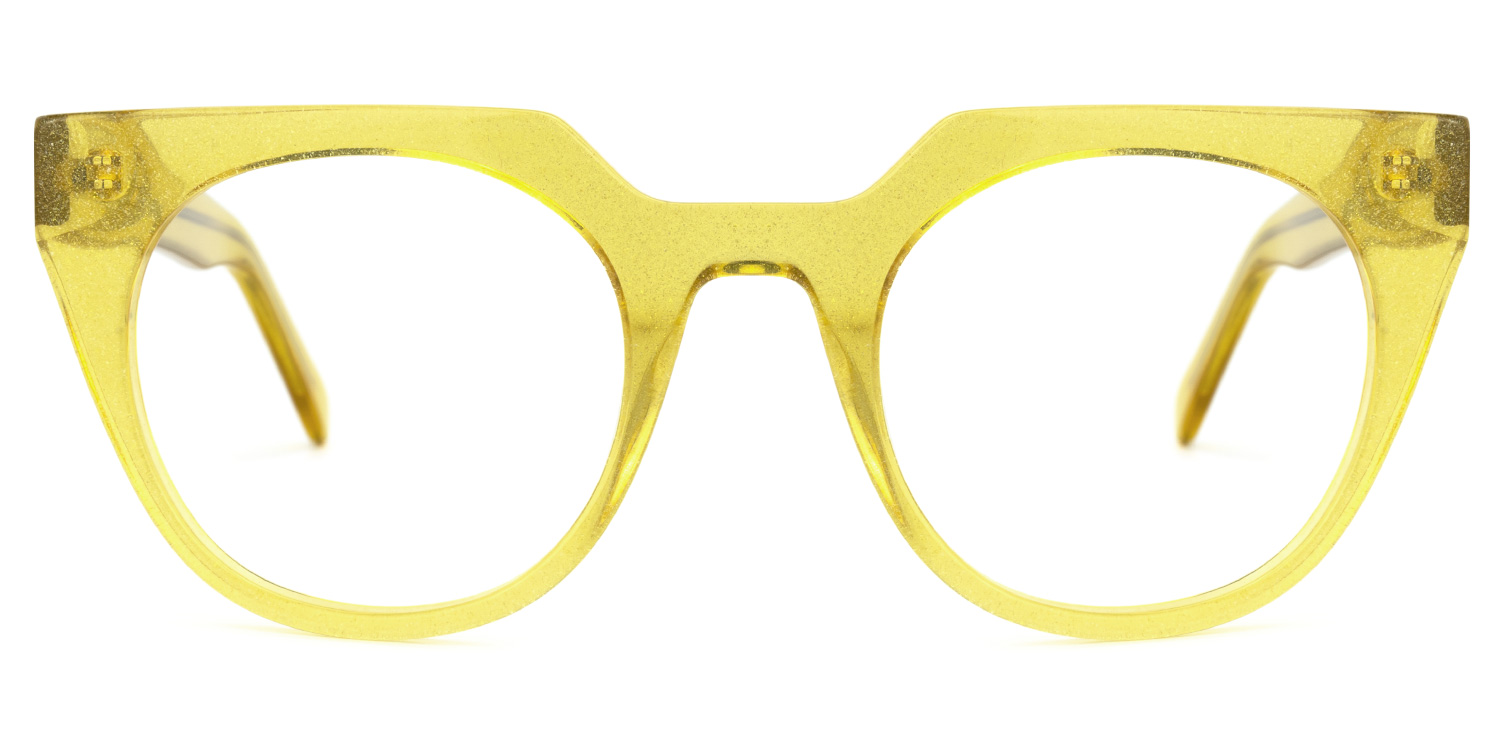 Lucie Cateye Yellow Glasses0