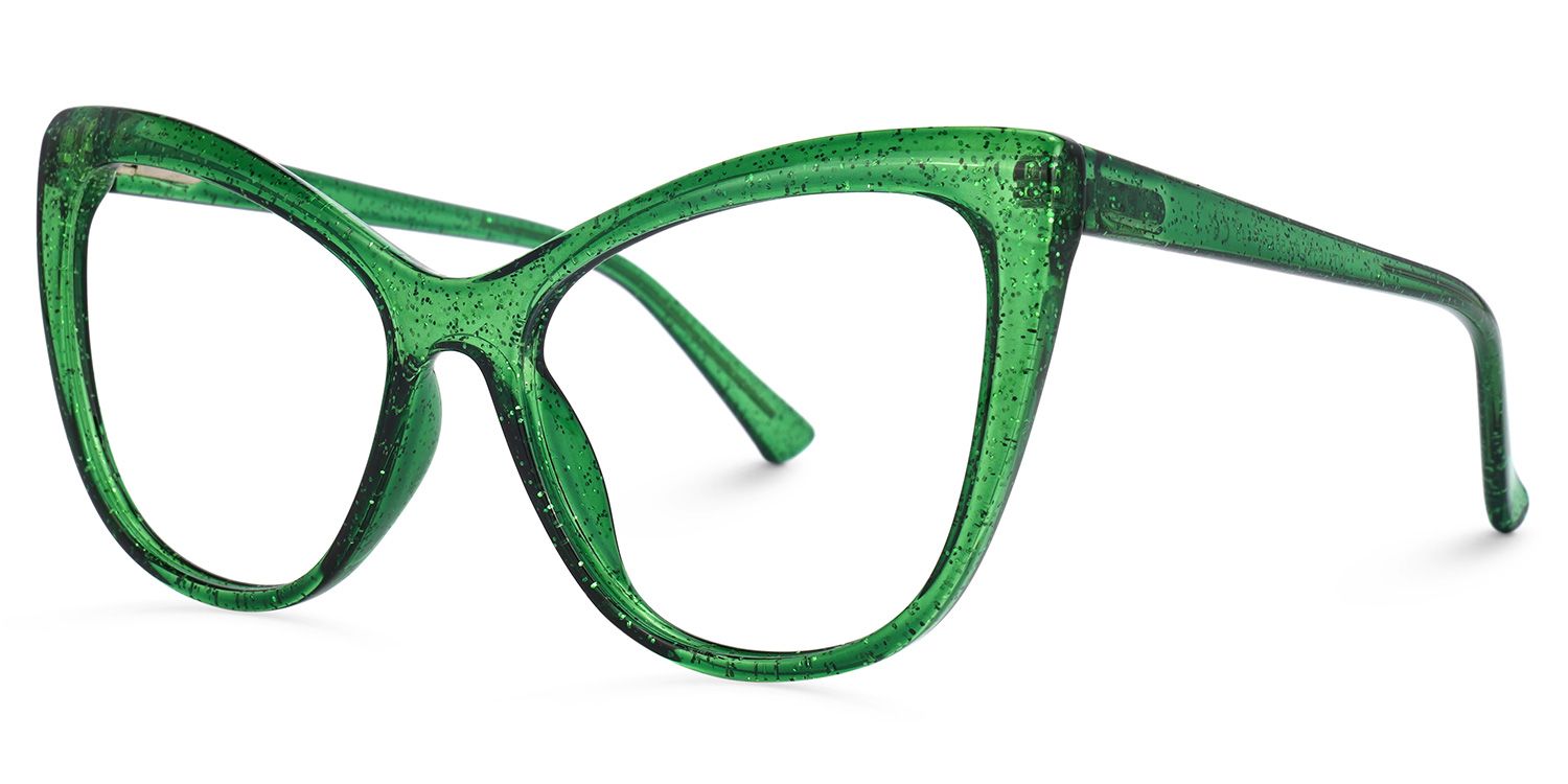 Gomez Cateye Green Glasses | ZEELOOL Canada1