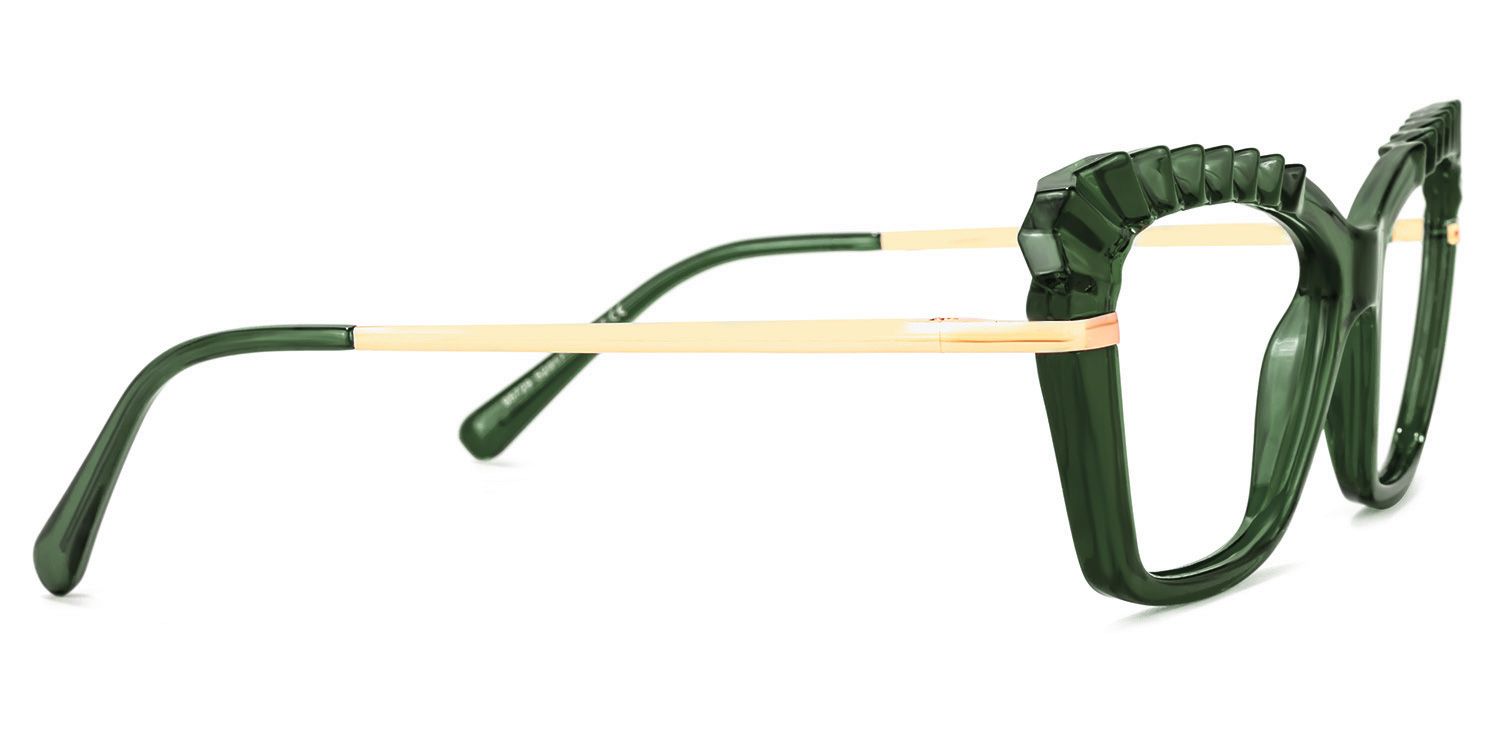 Sophie Cateye Dark-Green Glasses | ZEELOOL Canada2
