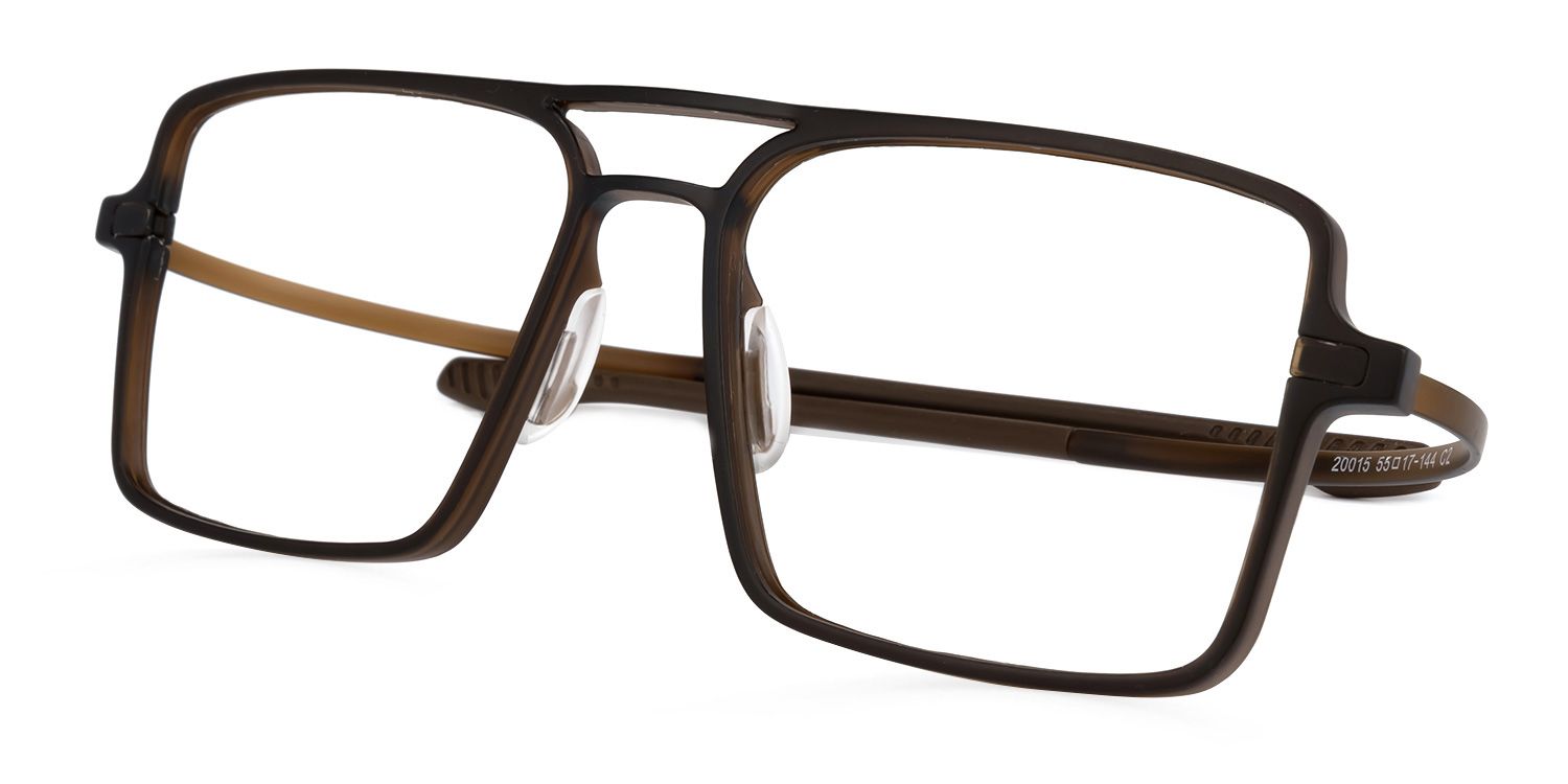 Dorthe Aviator Brown Glasses | ZEELOOL Canada1