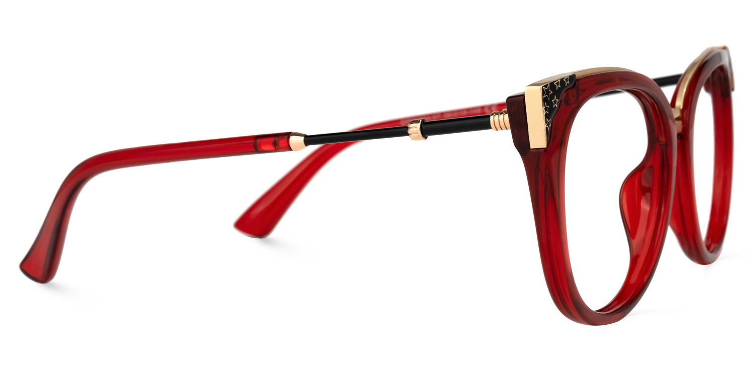 Dalton Cateye Red Glasses | ZEELOOL Canada2