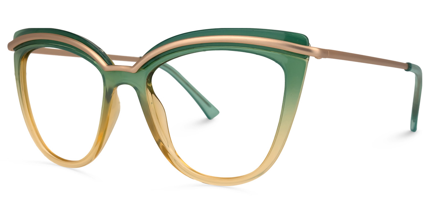 Wasiq Cateye Green Glasses | ZEELOOL Canada1