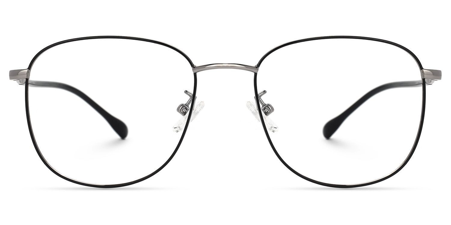 Navedo Square Black-Silver Glasses | ZEELOOL Canada0