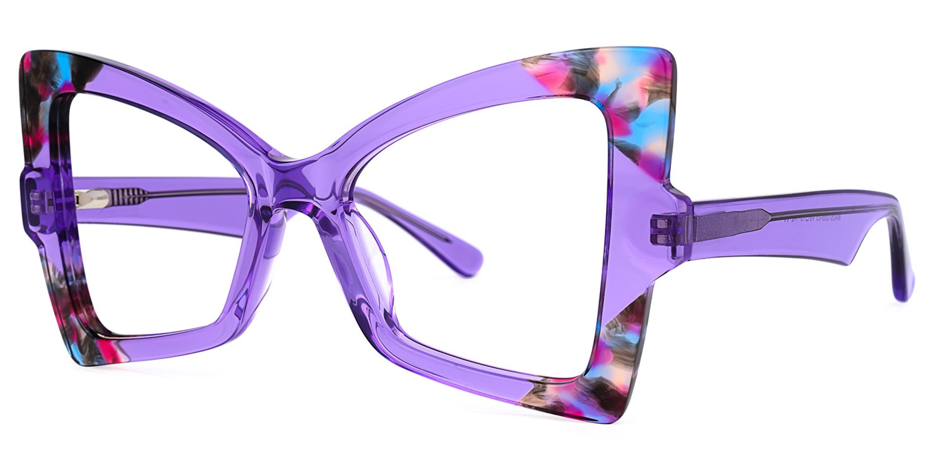 Joanie Geometric Purple Glasses | ZEELOOL Canada1