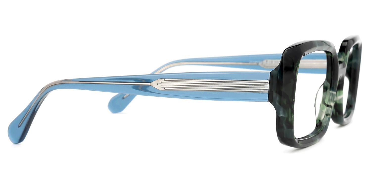 Jammie Rectangle Green-Tortoise Glasses | ZEELOOL Canada2