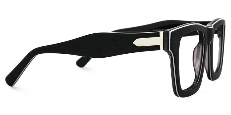Riley Rectangle Dark-Gray Glasses