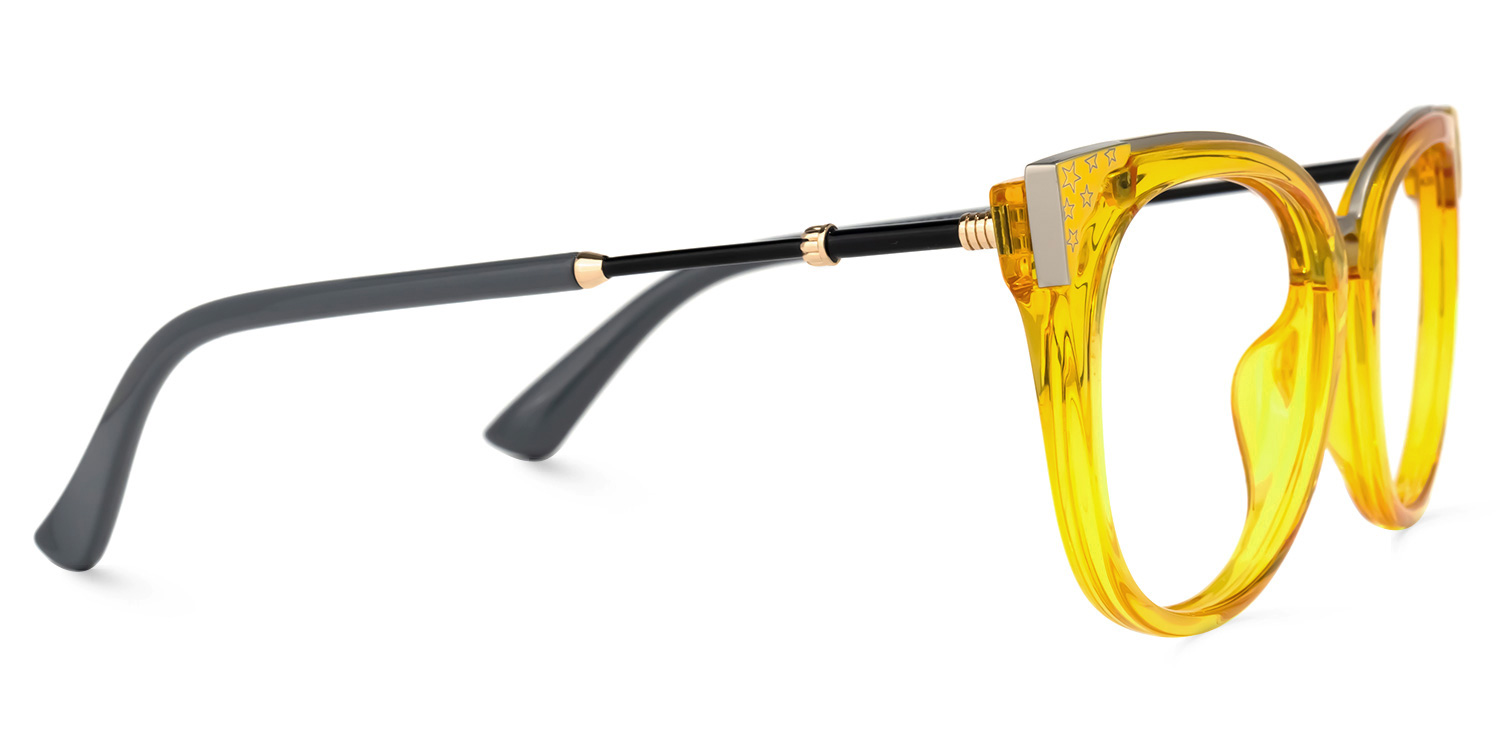 Dalton Cateye Yellow Glasses | ZEELOOL Canada2