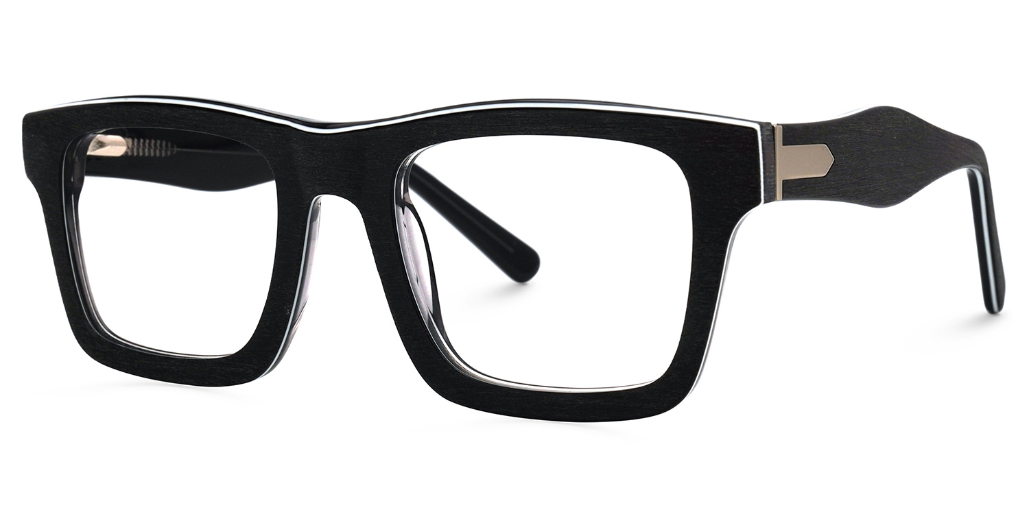 Riley Rectangle Dark-Gray Glasses4