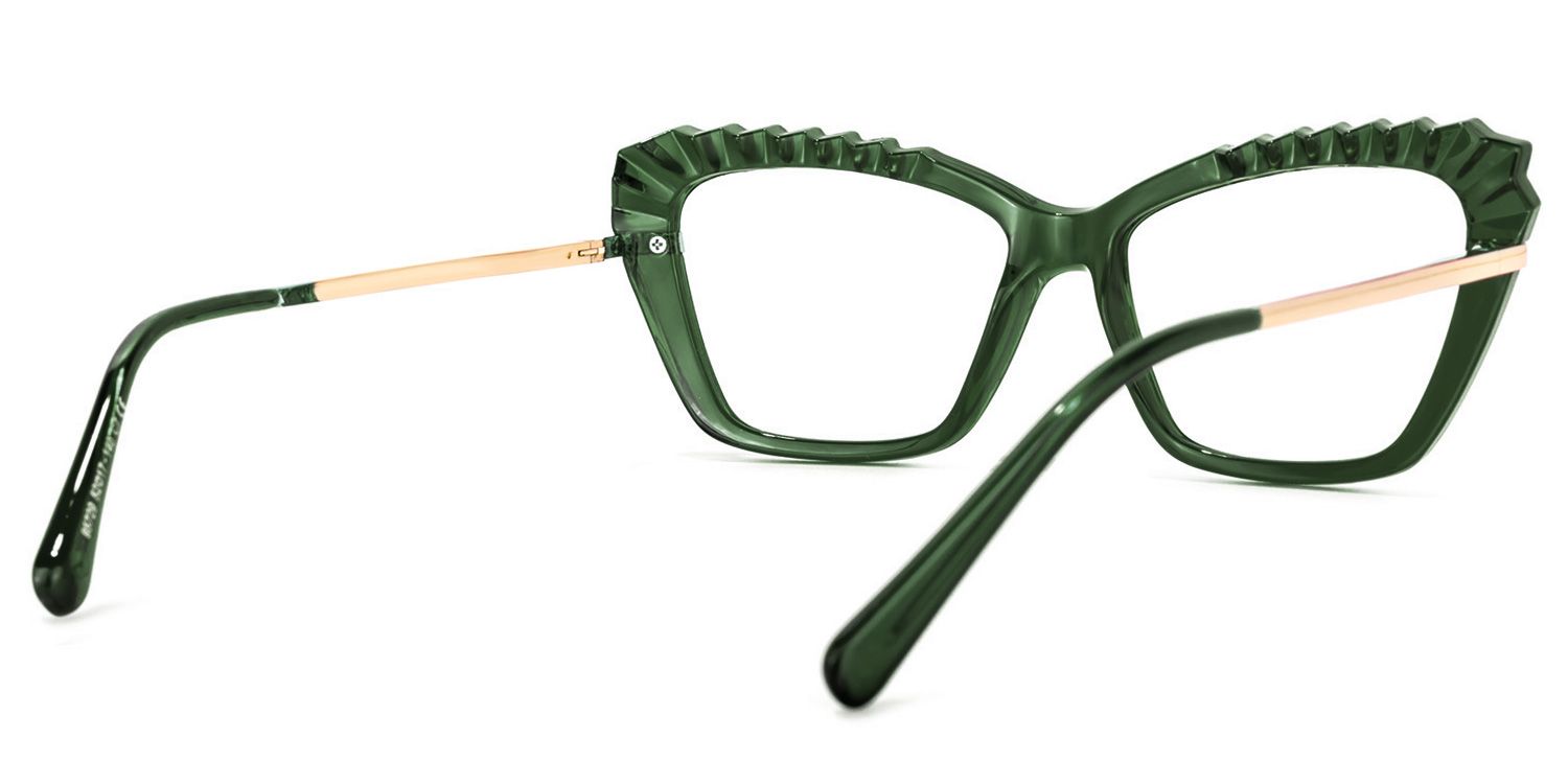 Sophie Cateye Dark-Green Glasses | ZEELOOL Canada3