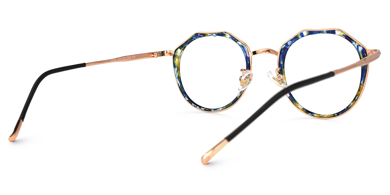 Gentry Geometric Blue-Floral Glasses3