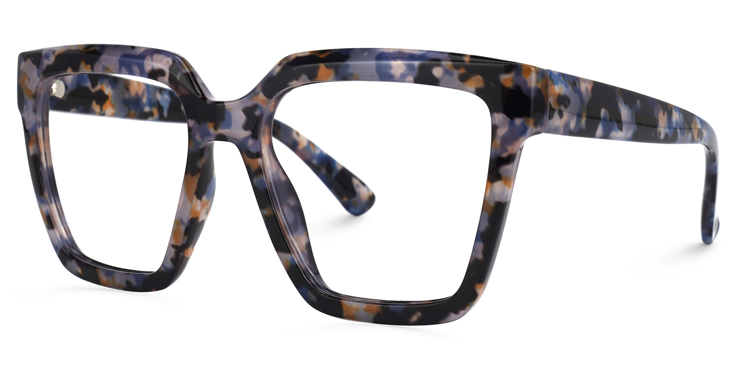Coleman Square Blue-Floral Glasses | ZEELOOL Canada1
