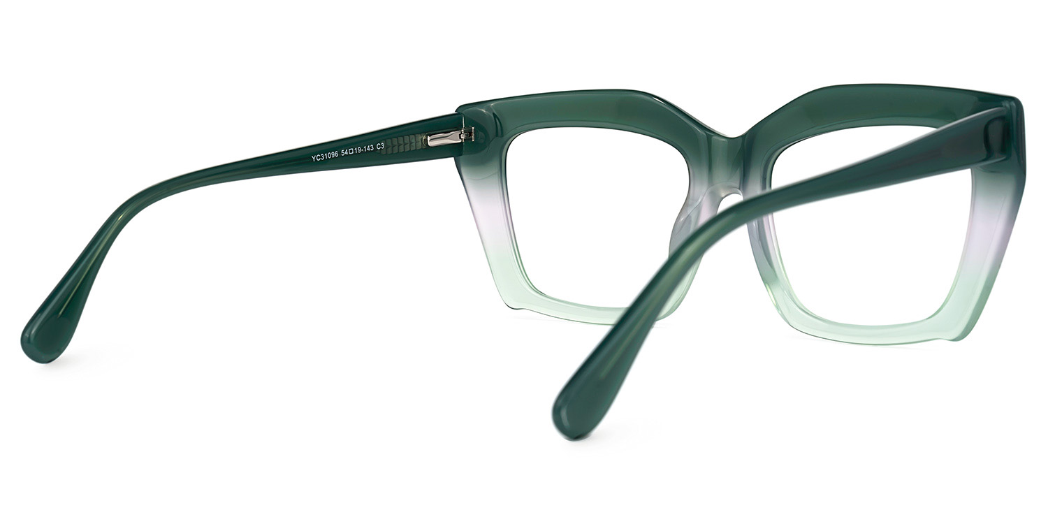 Petra Rectangle Green Glasses | ZEELOOL Canada3