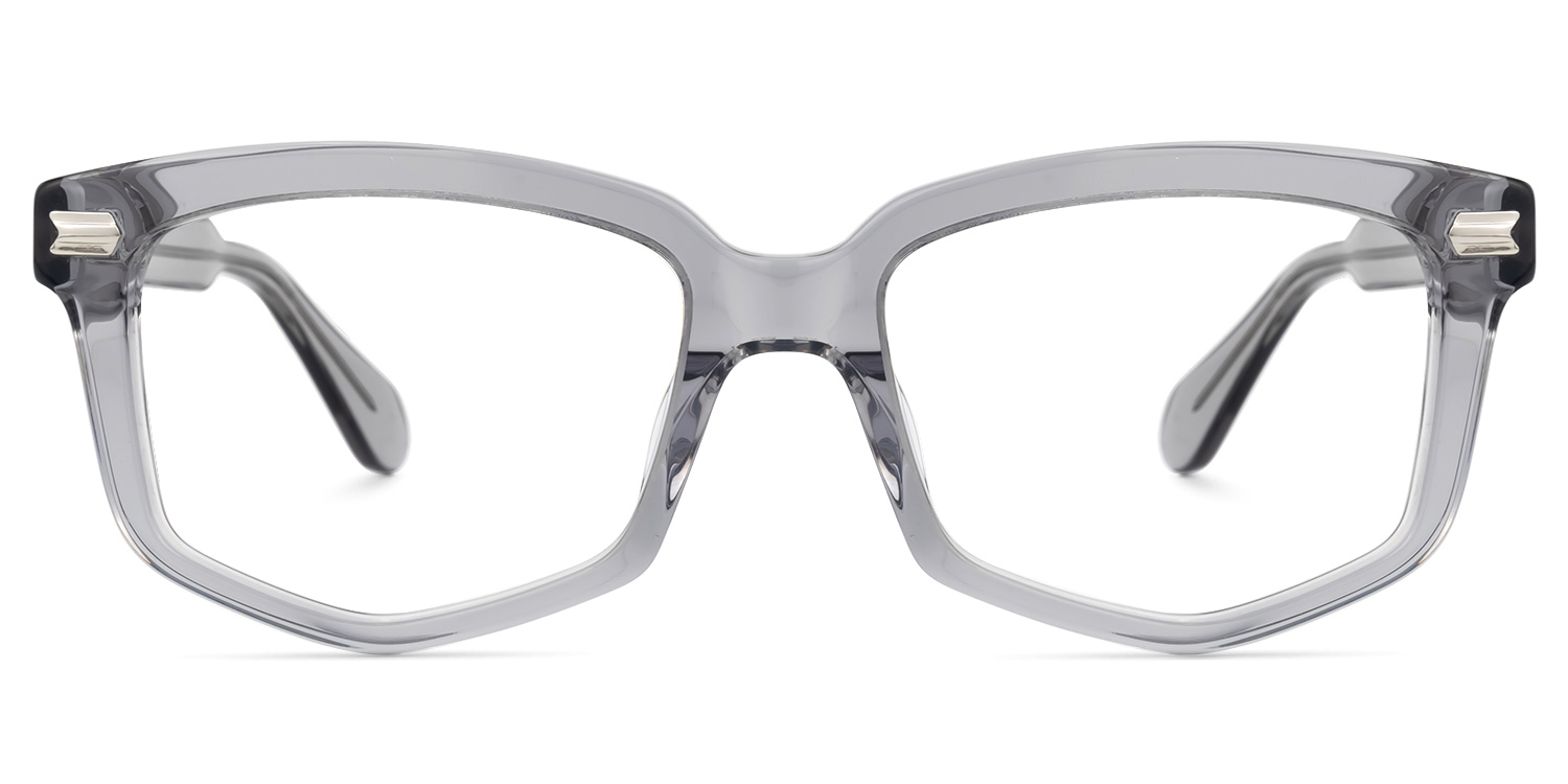 Geri Geometric Gray Glasses | ZEELOOL Canada0