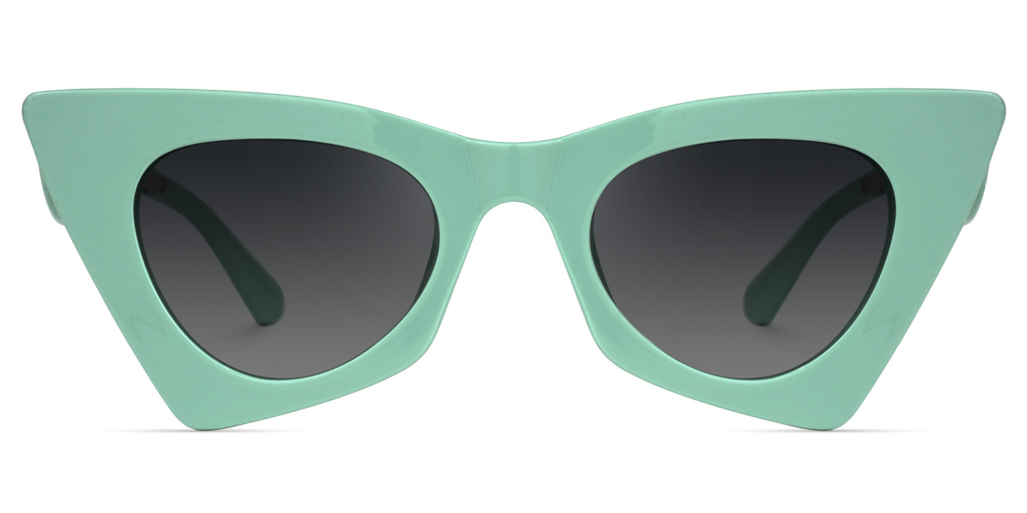 Stepp Geometric Green Sunglasses | ZEELOOL Canada0