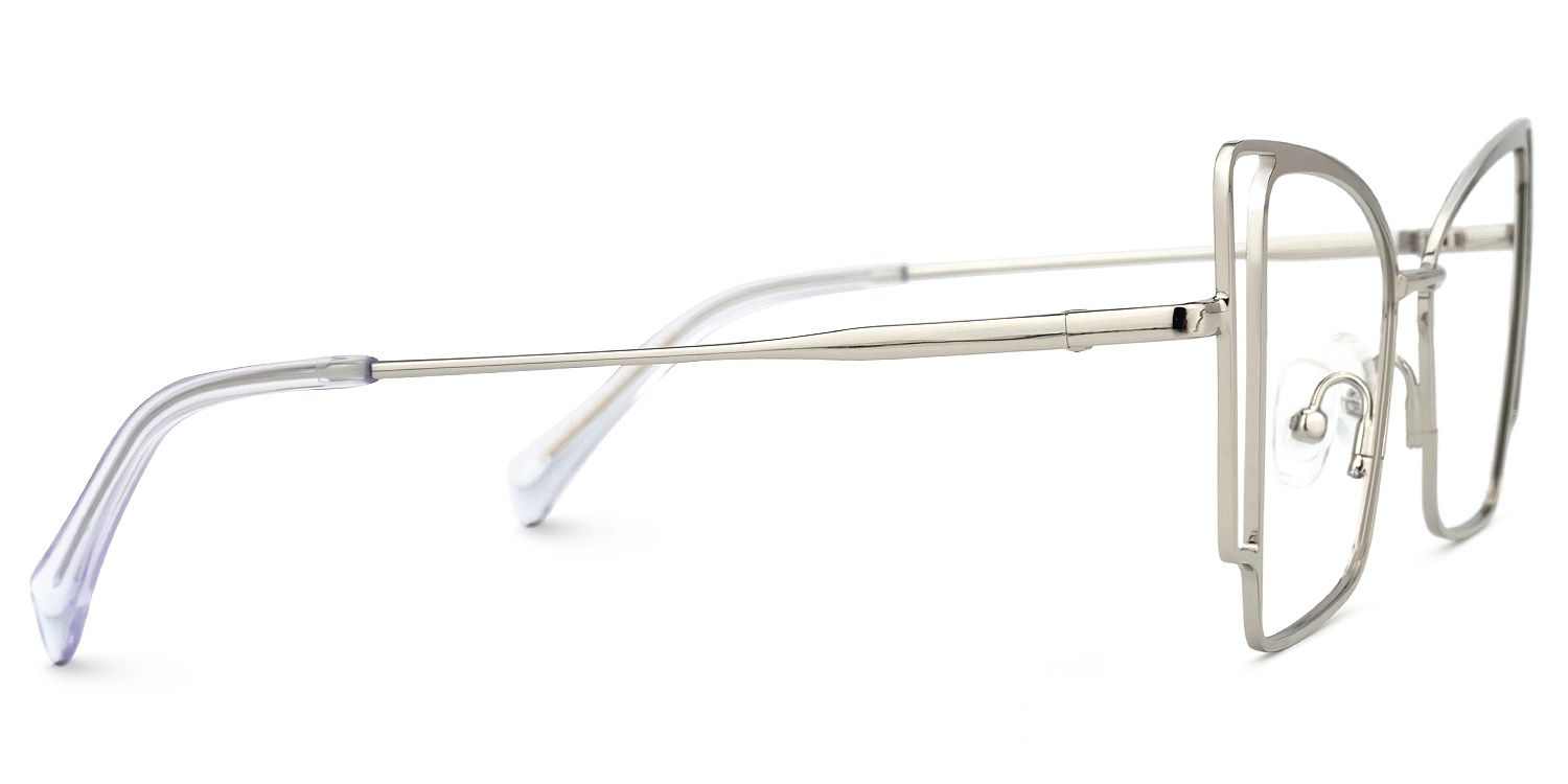 Tapacia Geometric Silver Glasses | ZEELOOL Canada2