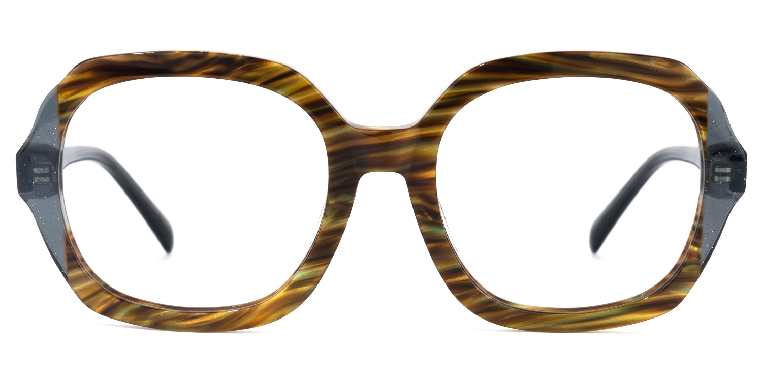 Raquell Square Brown Glasses | ZEELOOL Canada0
