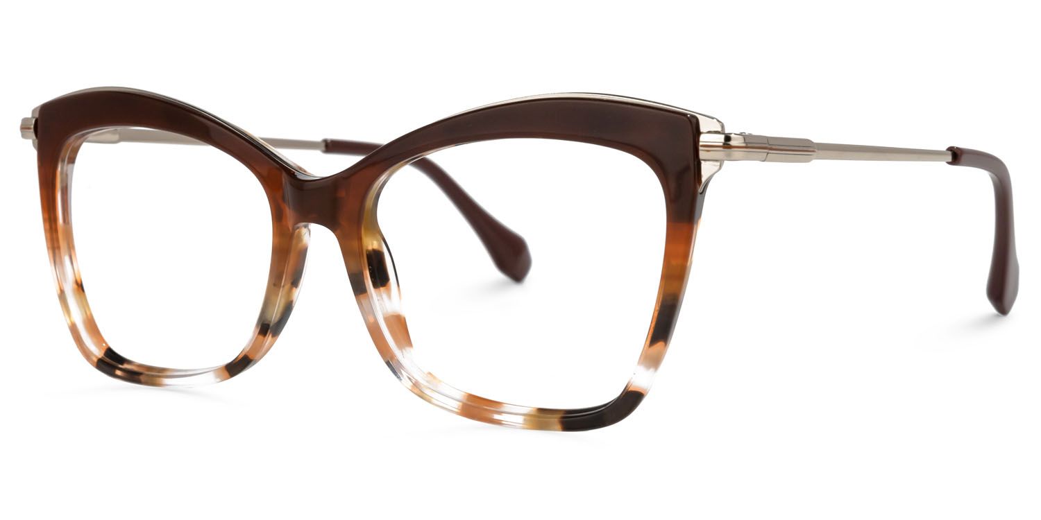 Russell Cateye Brown Glasses | ZEELOOL Canada1