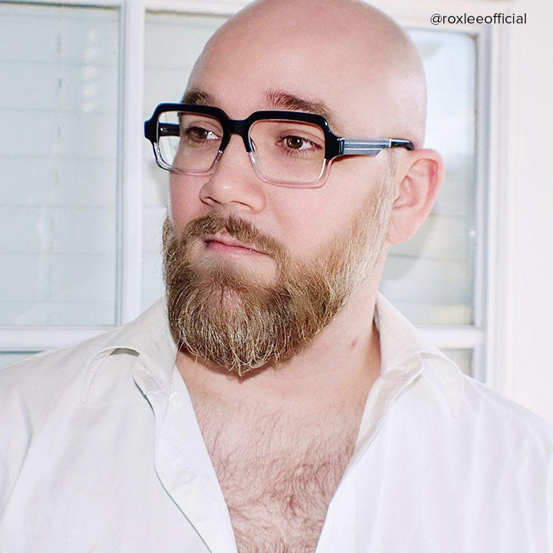 Jack Rectangle Black & Crystal Frame Glasses | ZEELOOL Canada7