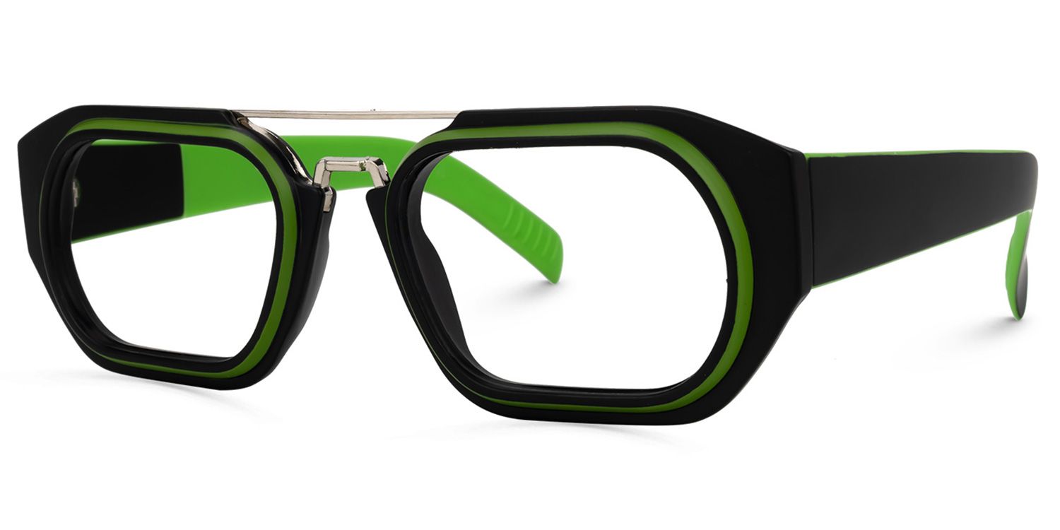 Ineabell Geometric Green Glasses | ZEELOOL Canada1