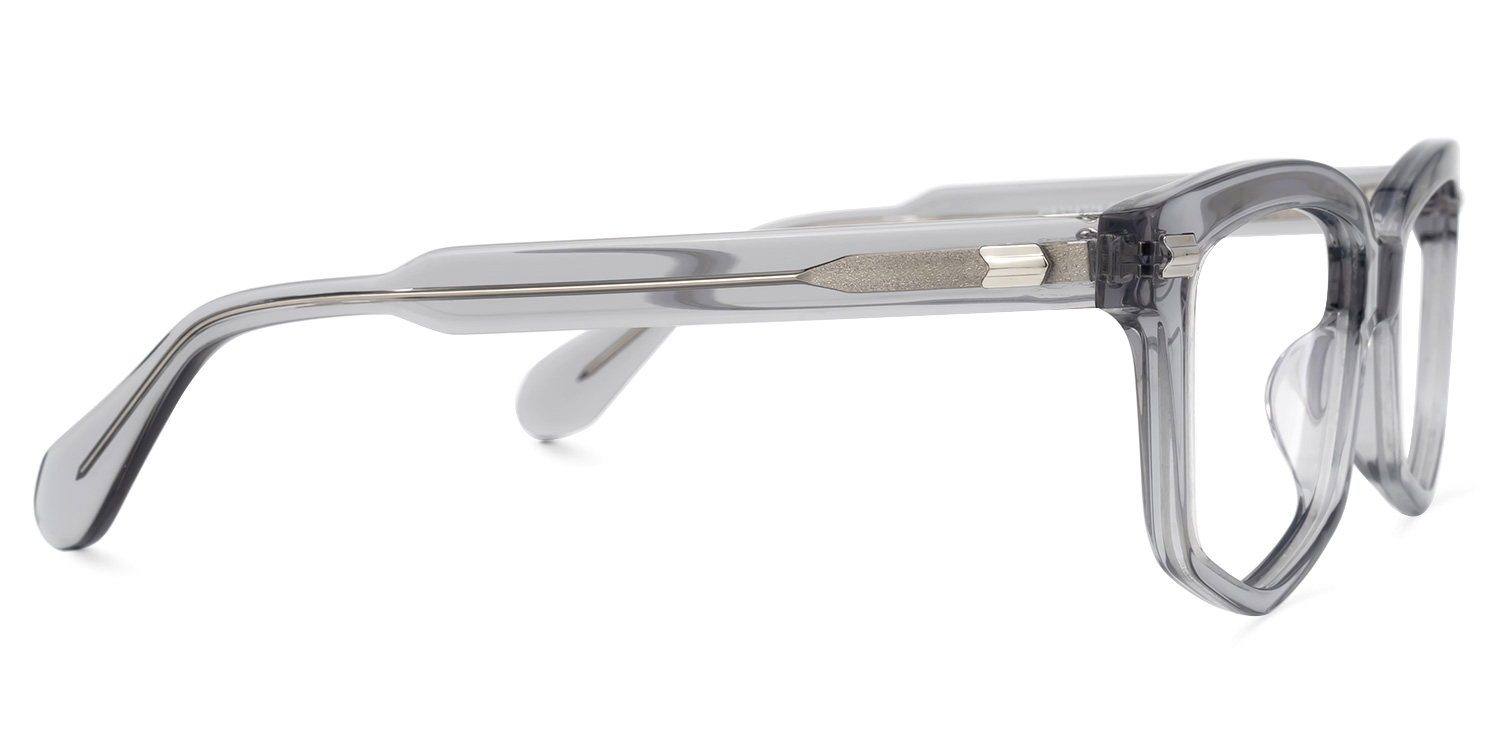 Geri Geometric Gray Glasses | ZEELOOL Canada2