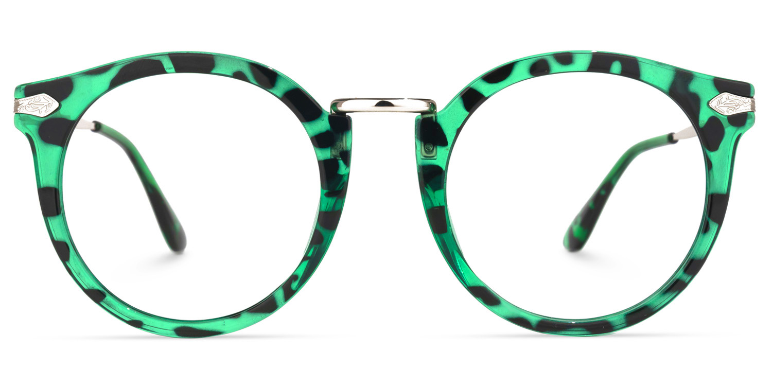 Quentina Round Green Glasses | ZEELOOL Canada0