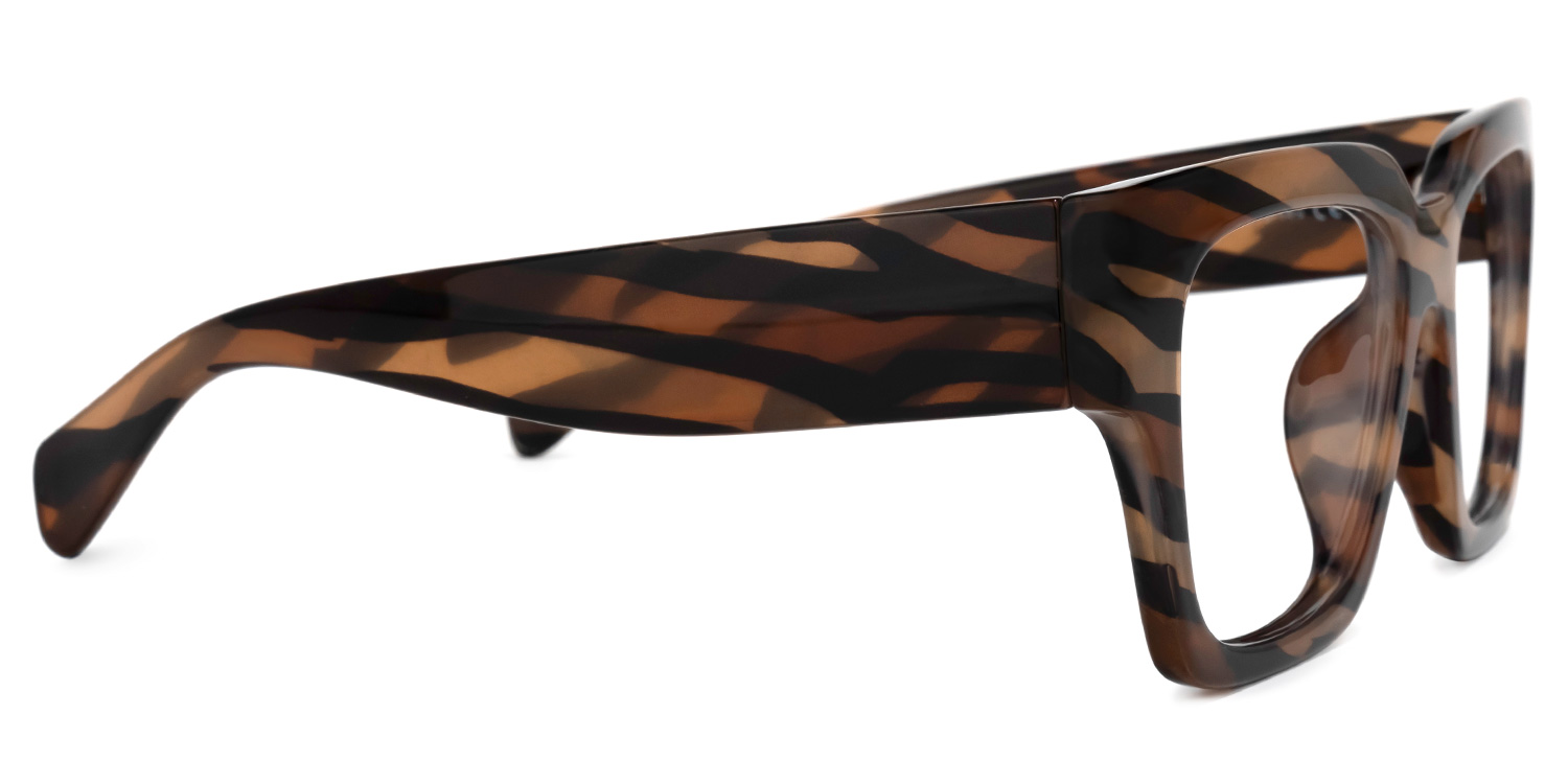 Phoebus Square Brown-Camouflage Glasses | ZEELOOL Canada2