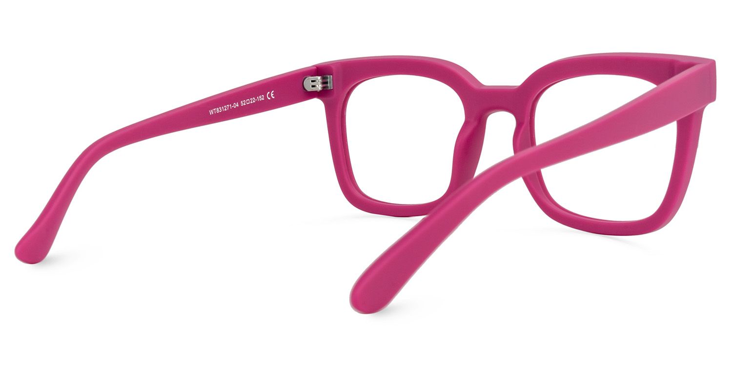 Eussub Square Bright-Pink Glasses | ZEELOOL Canada3