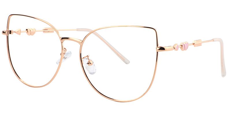 Alvina Cat Eye Gold Glasses | ZEELOOL Canada3