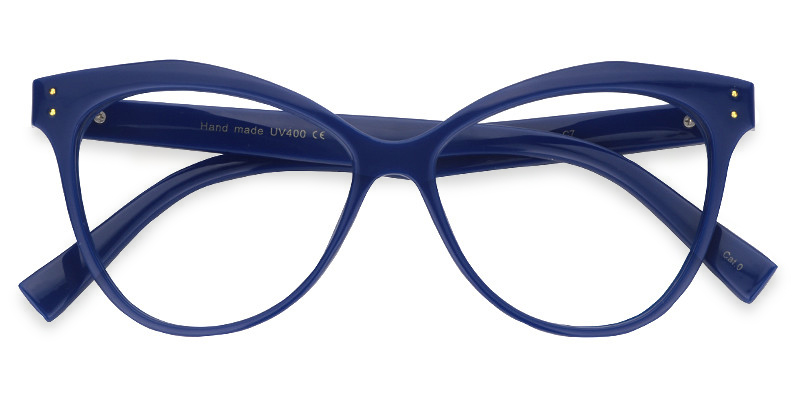 Saul Cat Eye Dark Blue Glasses  | ZEELOOL Canada1