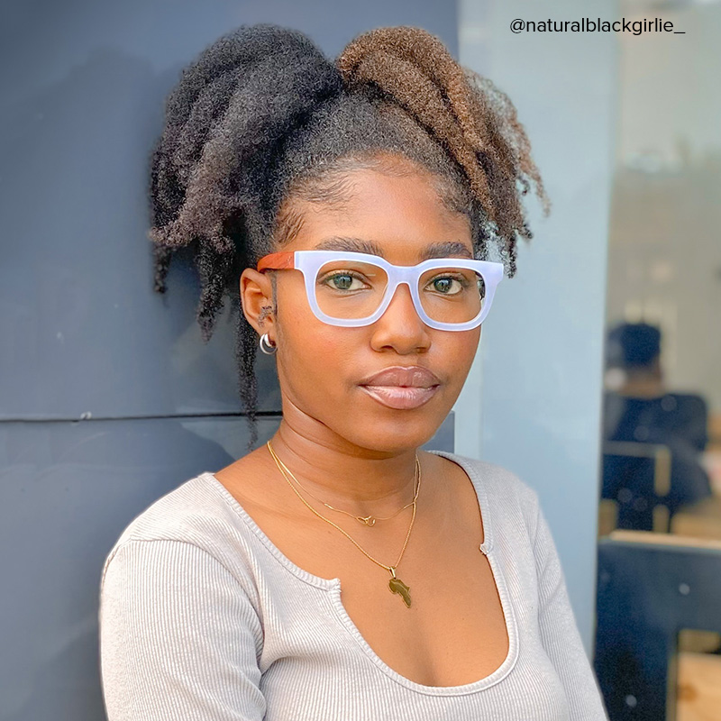 Diana Rectangle Light Purple Glasses | ZEELOOL Canada5