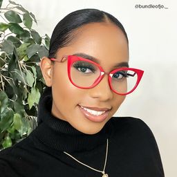 Jacqueline Red Cat eye Glasses5