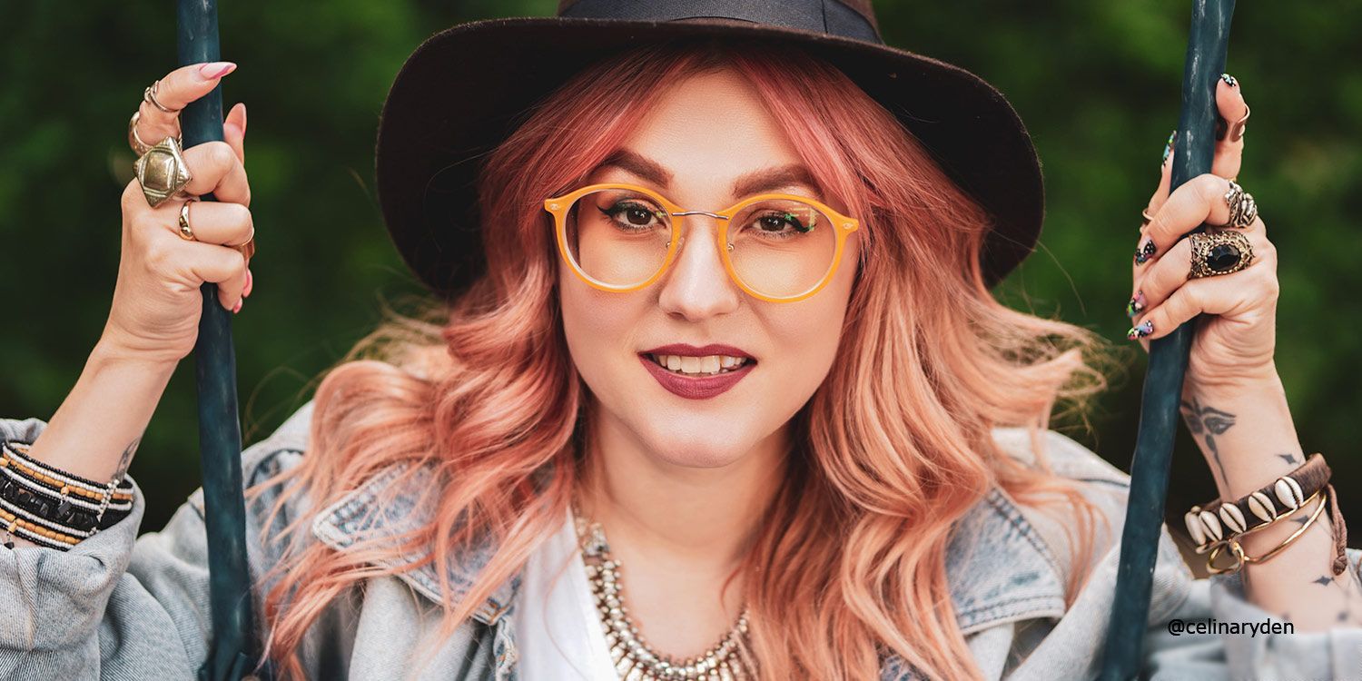 Ivy Round Yellow Glasses | ZEELOOL Canada1