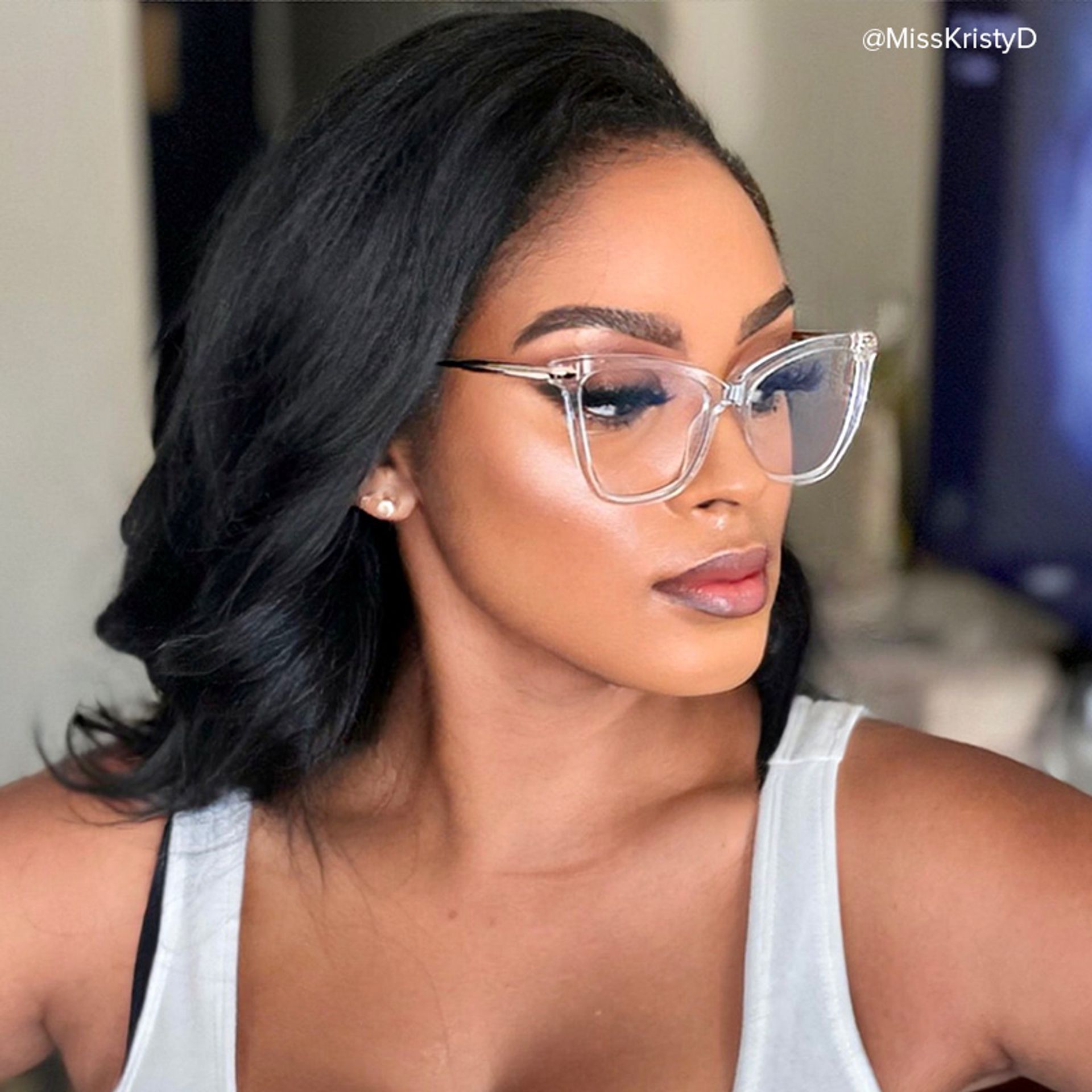 Hilary Butterfly Clear Frame Glasses | Zeelool7